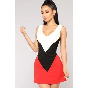 Major authority colorblock dress